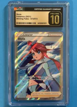 Pokemon CGC Pristine 10 Skyla Full Art Shining Fates - 072/072 💎 - Image 1