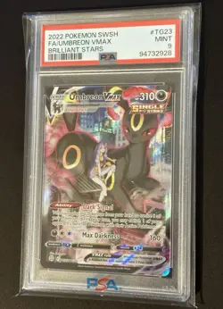 Pokemon TCG - Umbreon VMAX TG23/TG30 Brilliant Stars Trainer Gallery PSA 9 MINT - Image 2