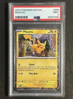 2023 Pokemon M23 EN Pikachu McDonald’s Exclusive Promo 006/015 PSA 9 Mint - Image 1