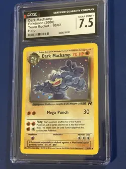 Pokemon Team Rocket Dark Machamp Holo 10/82 NM+ CGC 7.5 - Image 3
