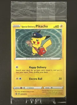 Pokemon Card Special Delivery Pikachu SWSH074 Holo Promo Unopened Sealed - Image 2