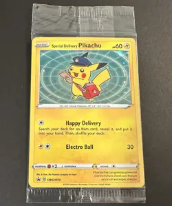 Pokemon Card Special Delivery Pikachu SWSH074 Holo Promo Unopened Sealed - Image 4