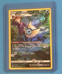 Vaporeon Trainer Gallery Rare TG02/TG30 2022 Pokemon Brilliant Stars Mint 💎 - Image 2