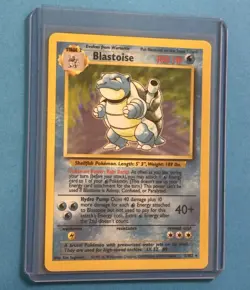 Pokemon Base Set Blastoise💧 2/102 Holo Rare Unlimited 1999 💎 - Image 3