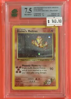 2000 Pokemon TCG Gym Heroes Blaine's Moltres 001/132 Holo Rare WOTC🔥 - Image 1
