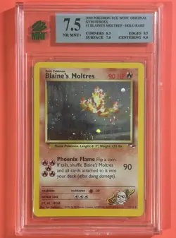 2000 Pokemon TCG Gym Heroes Blaine's Moltres 001/132 Holo Rare WOTC🔥 - Image 2