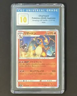 CGC PRISTINE 10 💎 Pokemon TCG Charizard 2020 Amazing Volt Tackle 012/100 🔥 - Image 1