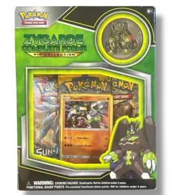 Pokemon TCG: Zygarde Complete Forme Pin Collection Box Sun & Moon Booster Packs - Image 1