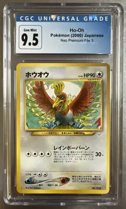 2000 Pokemon TCG Japanese Neo Premium File 3 Ho-oh Promo - CGC 9.5 / 10 Gem Mint - Image 1