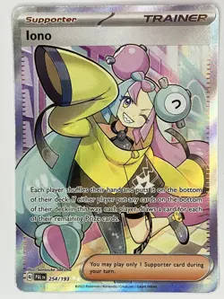 Iono NM FULL ART Paldea Evolved 254/193 Pokemon TCG Holo - Image 1