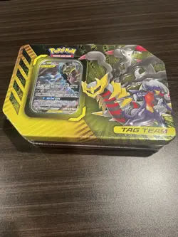 Power Partnerships Garchomp & Giratina GX Tag Team Tin Sealed English Pokemon - Image 1