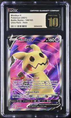 Pokemon Mimikyu V 148/163 Ultra Rare Battle Styles - CGC 10 PRISTINE - Image 1