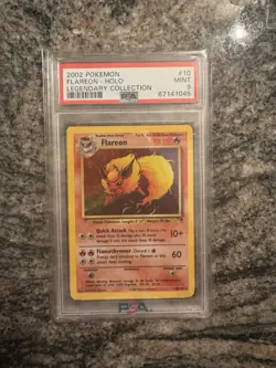 Pokemon Flareon Legendary Coll. Holo Rare #10 PSA 9 Mint - Image 1
