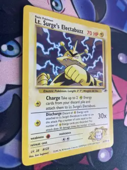 Lt. Surge's Electabuzz Gym Heroes 6/132 Holo Ultra Rare Pokemon TCG Card Mp - Image 2