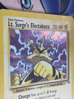 Lt. Surge's Electabuzz Gym Heroes 6/132 Holo Ultra Rare Pokemon TCG Card Mp - Image 4