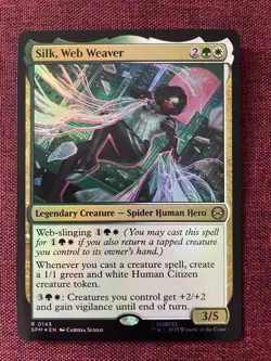 Silk Web Weaver FOIL #145 NM/M MTG Spiderman Magic Card - Image 1