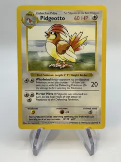 Pidgeotto 022/102 Base Set SHADOWLESS Rare Pokemon Card - Image 1