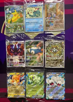 Pokemon Sealed Promo 9 Card lot Pikachu Snorlax Lucario Mimikyu TCG Cards - Image 1