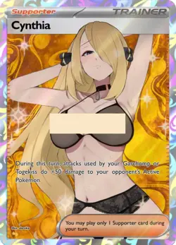 CYNTHIA Waifu Anime Card Custom TCG Holo Goddess Story ACG - Image 1