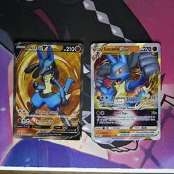 Lucario VSTAR SWSH214 & Lucario V SWSH213 Promo Cards Pokemon TCG MINT - 0008 - Image 1