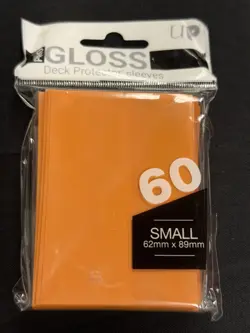 Ultra PRO GLOSS SMALL ORANGE 60ct - 62×89mm Japanese Size Card Sleeves - Image 1