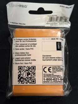 Ultra PRO GLOSS SMALL ORANGE 60ct - 62×89mm Japanese Size Card Sleeves - Image 2