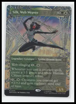 MTG Silk, Web Weaver Borderless Foil Rare Marvel Spider-Man 2025 - Image 1