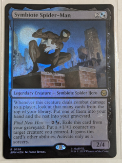 2025 MTG Magic the Gathering - Spider-Man - Symbiote Spider-Man - R 156 FOIL - Image 1