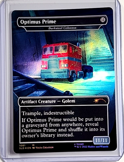 2022 MTG Magic the Gathering Secret Lair Transformers Foil #1081 Optimus Prime - Image 2