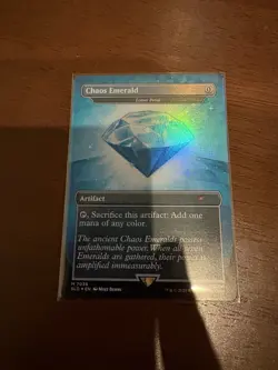 Chaos Emerald Blue Magic The Gathering Sonic Secret Lair Rainbow Foil - Image 1