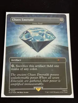 Chaos Emerald (7033) Blue Foil - Lotus Petal - Sonic Secret Lair - Magic MTG - Image 1
