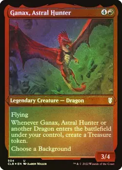 NM Etched Foil Ganax, Astral Hunter, MTG, Baldur's Gate, Magic, 504 - Image 1