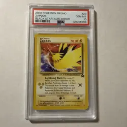 2000 Pokemon Promo #23 Zapdos Black Star Aoki Error PSA 10 GEM MINT - Image 1