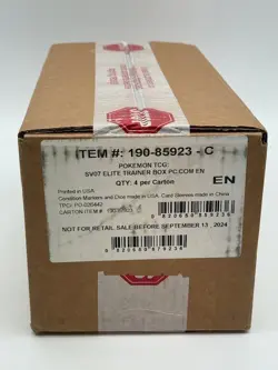 Pokemon Stellar Crown Pokemon Center Elite Trainer Box SEALED CASE 4 PC ETB - Image 1