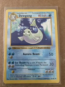 Pokemon TCG Dewgong Base Set 1st Edition 25/102 1st Edition Never Played NM - Image 1