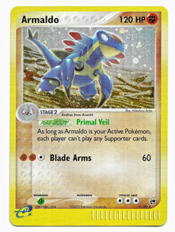 2003 Pokemon ARMALDO Ex Sandstorm Set HOLO Foil Rare 1/100 e-Reader SWIRL - MINT - Image 1