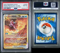 PSA 8 2023 POKEMON SWSH CROWN ZENITH #GG67 FULL ART/ORIGIN FORME PALKIA VSTAR - Image 5