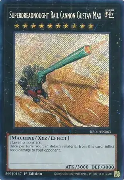 Yugioh! Superdreadnought Rail Cannon Gustav Max - RA04-EN063 - Secret Rare - 1st - Image 1