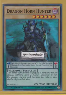 DRAGON HORN HUNTER - (DUEA-EN000) - Super Rare - 1st - Yu-Gi-Oh Duelist Alliance - Image 1