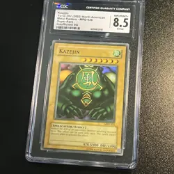 Yugioh CGC 8.5 FADED ERROR Kazejin MRD-026 Super Rare MISPRINT - Image 3