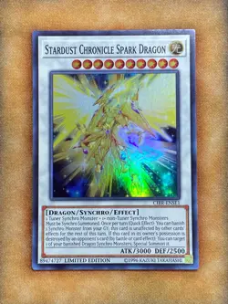 Yugioh Stardust Chronicle Spark Dragon CIBR-ENSE1 Super Rare Limited Edition NM - Image 1