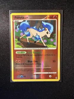 Pokemon Card TCG Ponyta SH11 Arceus Diamond & Pearl Shiny Reverse Holo 2009 - Image 1