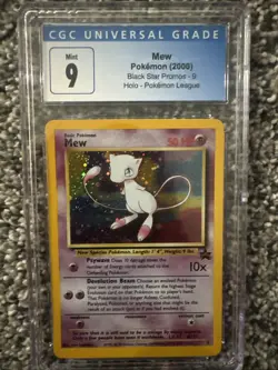 Mew Holo Black Star Promo #9 Vintage Pokemon Card 2000 - CGC 9 - Image 1
