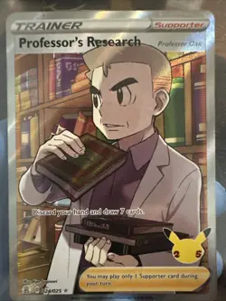 Professor's Research Trainer Card Pokemon TCG Supporter Professor Oak - Image 1