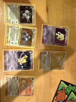 Old pokemon Holo card lot Damaged-LP - Image 1