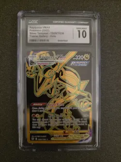 Rayquaza VMAX CGC 10 English Pokemon Card TG29/TG30 Silver Tempest 2022 Gold UR - Image 1