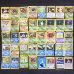 Vtg Pokemon TCG 40 Card Lot 1st Ed. French- Fossil Jungle Rocket Un/Common WOTC - Image 1