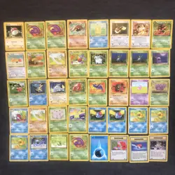 Vtg Pokemon TCG 40 Card Lot 1st Ed. French- Fossil Jungle Rocket Un/Common WOTC - Image 2