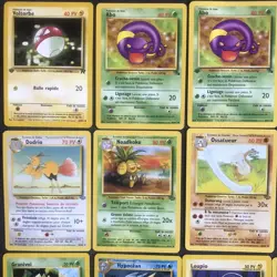 Vtg Pokemon TCG 40 Card Lot 1st Ed. French- Fossil Jungle Rocket Un/Common WOTC - Image 3
