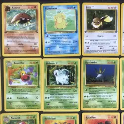 Vtg Pokemon TCG 40 Card Lot 1st Ed. French- Fossil Jungle Rocket Un/Common WOTC - Image 4